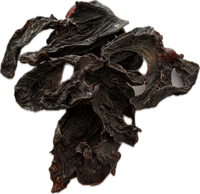 A pile of dehydrated kangaroo hearts.